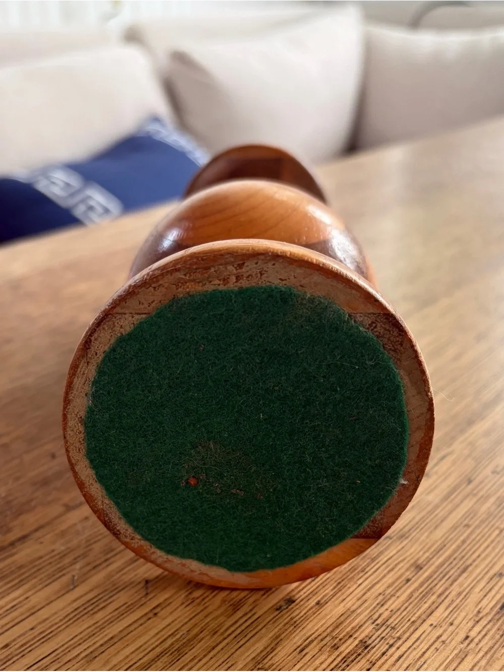 Source Unknown Two-Tone Wooden Candle Holder in Brown